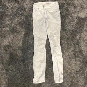 White ripped jeans
